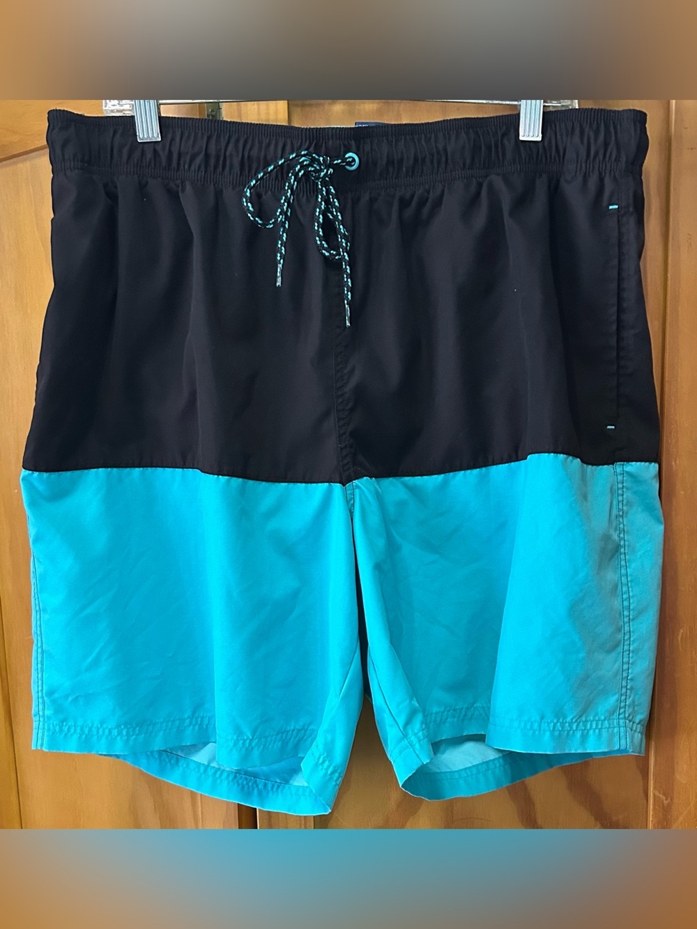 George Black & Teal Two-Tone Swim Board Shorts Size XL (40-42)